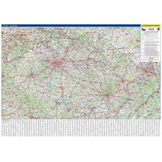 Carte Česká republika - nástěnná automapa 1:360 tis./136x97 cm 