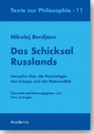 Kniha Das Schicksal Russlands Nikolaj Berdjaev