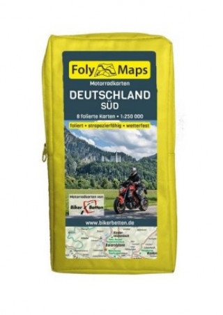 Tiskovina FolyMaps Motorradkarten Deutschland Süd 1 : 250 000 Bikerbetten - TVV Touristik Verlag GmbH