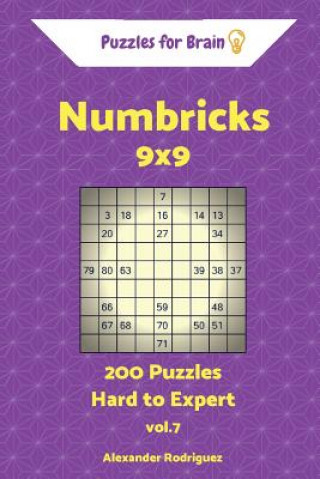 Książka Puzzles for Brain Numbricks - 200 Hard to Expert 9x9 vol. 7 Alexander Rodriguez