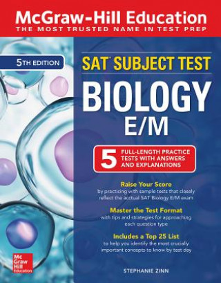 Kniha McGraw-Hill Education SAT Subject Test Biology E/M, Fifth Edition Stephanie Zinn