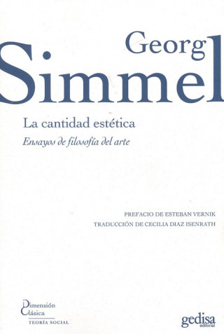 Kniha LA CANTIDAD ESTTICA GEORG SIMMEL