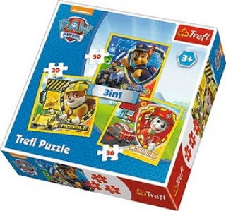Game/Toy Tlapková patrola Puzzle Marshall, Rubble a Chase 