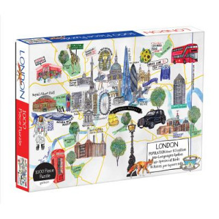 Könyv London Map 1000 Piece Puzzle Hennie Galison