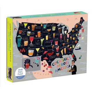 Book Cocktail Map Of The USA 1000 Piece Puzzle Galison