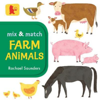 Livre Mix and Match: Farm Animals Rachael Saunders