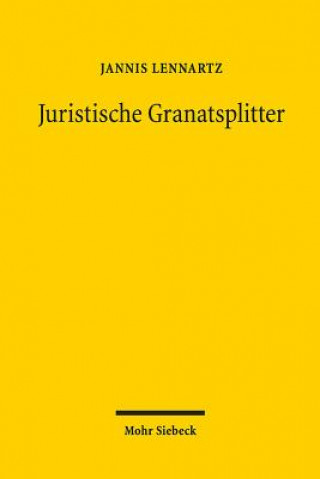 Könyv Juristische Granatsplitter Jannis Lennartz