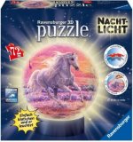 Játék Pferde am Strand, Nachtlicht 3D Puzzle-Ball 72 Teile 