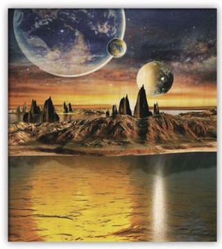 Knjiga Obraz dřevěný: Cosmic, 450x520 
