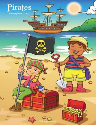 Kniha Pirates Coloring Book 1, 2 & 3 Nick Snels