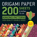 Carte Origami Paper 200 sheets Kimono Patterns 6 (15 cm) Tuttle Publishing