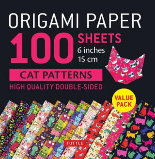 Kalendarz/Pamiętnik Origami Paper 100 sheets Cat Patterns 6" (15 cm) Tuttle Publishing