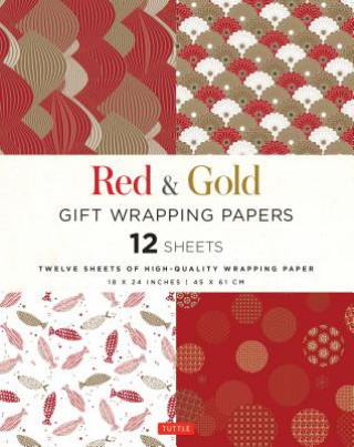 Kniha Red & Gold Gift Wrapping Papers - 12 Sheets Tuttle Editors