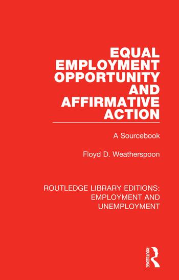 Kniha Equal Employment Opportunity and Affirmative Action Floyd D. Weatherspoon