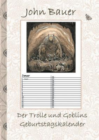 Kniha Trolle und Goblins Geburtstagskalender Elizabeth M Potter