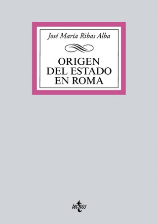 Kniha ORIGEN DEL ESTADO EN ROMA JOSE MARIA RIBAS ALBA