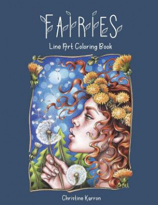 Carte Fairies Line Art Coloring Book Christine Karron