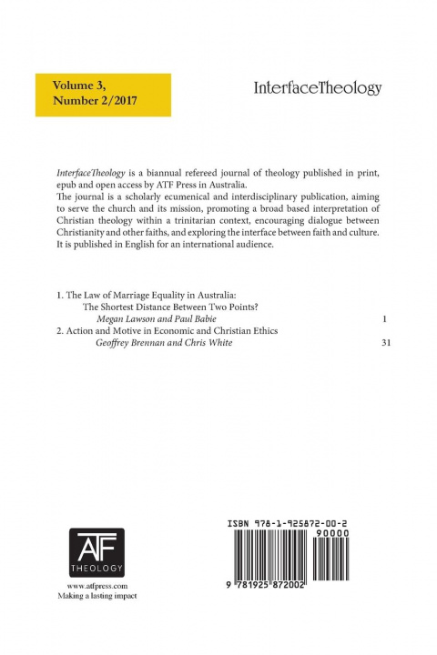 Kniha Interface Theology Hilary Regan