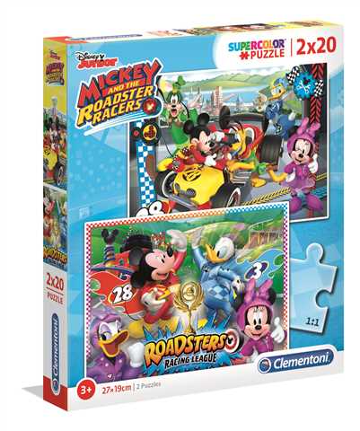 Hra/Hračka Puzzle Myszka Mickey Raźni rajdowcy 2x20 