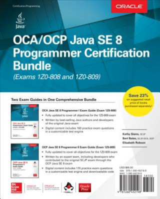 Carte Oca/Ocp Java Se 8 Programmer Certification Bundle (Exams 1z0-808 and 1z0-809) [With CD (Audio)] Kathy Sierra