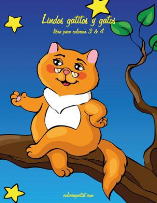 Kniha Lindos gatitos y gatos libro para colorear 3 & 4 Nick Snels