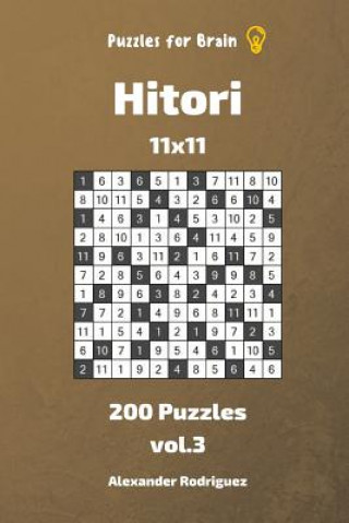 Carte Puzzles for Brain - Hitori 200 Puzzles 11x11 vol. 3 Alexander Rodriguez