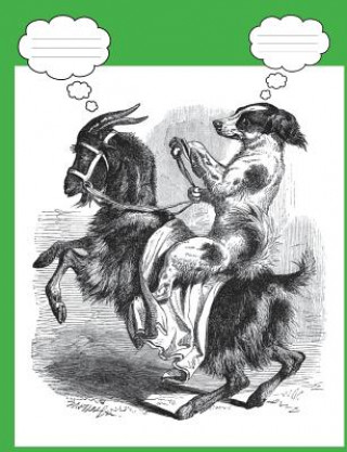 Book Funny Dog Riding a Goat Joyful Collage