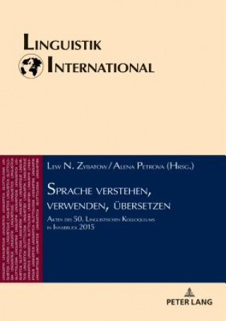 Book Sprache verstehen, verwenden, uebersetzen Lew Zybatow