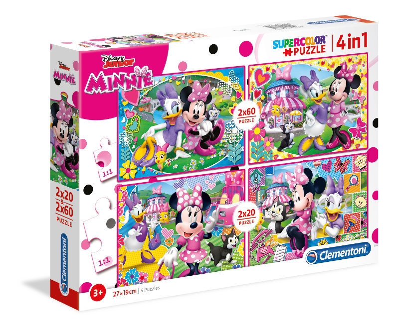 Hra/Hračka Puzzle Minnie Happy Helpers 2x20+2x60 