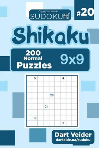 Książka Sudoku Shikaku - 200 Normal Puzzles 9x9 (Volume 20) Dart Veider