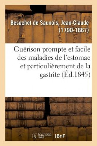 Carte Guerison Prompte Et Facile Des Maladies de l'Estomac Et Particulierement de la Gastrite Besuchet de Saunois-J