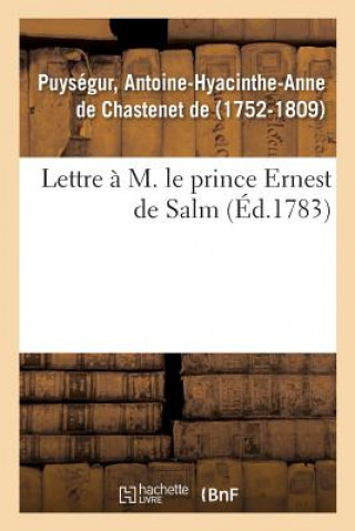 Knjiga Lettre A M. Le Prince Ernest de Salm PUYSEGUR-A