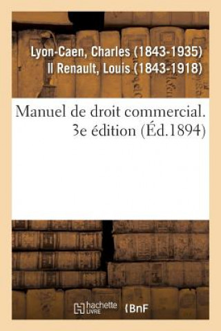 Könyv Manuel de Droit Commercial. 3e Edition LYON-CAEN-C