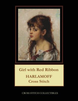 Carte Girl with Red Ribbon Cross Stitch Collectibles