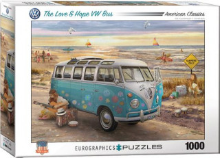 Játék The Love & Hope VW Bus. Puzzle 1000 Teile Eurographics