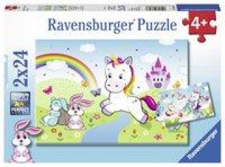 Igra/Igrača Märchenhaftes Einhorn - Puzzle mit 2X24 Teilen 