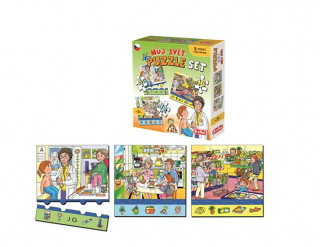 Gra/Zabawka Můj svět: Puzzle set 3 v 1 