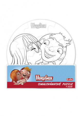 Igra/Igračka Hurvínek - omalovánkové puzzle 9 dílků/kruh 