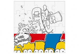 Hra/Hračka The Simpsons: Vymaluj si čtverec/Mini puzzle 