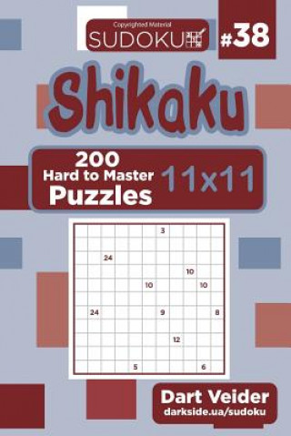 Książka Sudoku Shikaku - 200 Hard to Master Puzzles 11x11 (Volume 38) Dart Veider