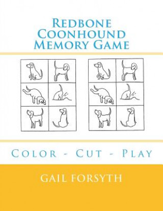 Carte Redbone Coonhound Memory Game: Color - Cut - Play Gail Forsyth
