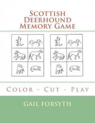 Carte Scottish Deerhound Memory Game: Color - Cut - Play Gail Forsyth