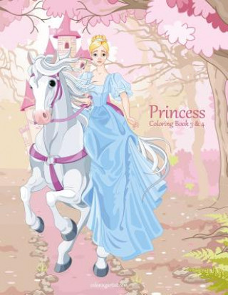 Könyv Princess Coloring Book 3 & 4 Nick Snels