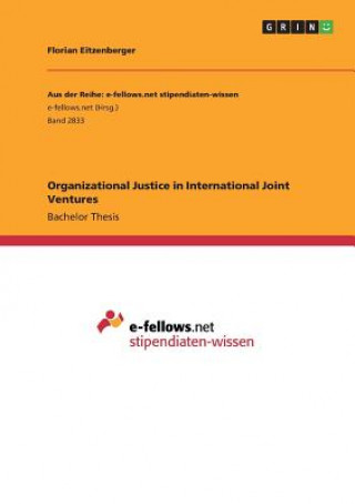 Kniha Organizational Justice in International Joint Ventures Florian Eitzenberger