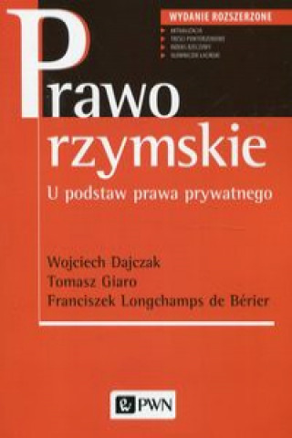 Könyv Prawo rzymskie Dajczak Wojciech