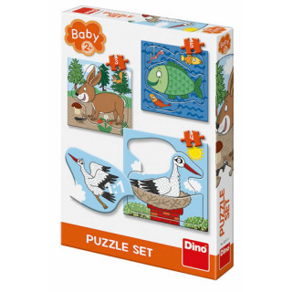 Játék Baby puzzle SET Zvířátka Kde žijí? 