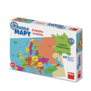 Joc / Jucărie Puzzle 69 Mapa Evropa 