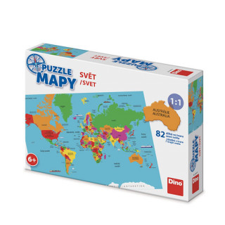 Játék Puzzle 82 Mapy Svět 