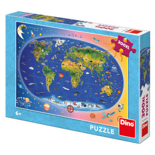 Játék Puzzle 300XL Dětská mapa Svět 