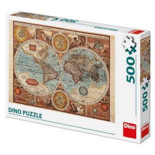 Joc / Jucărie Puzzle 500 Mapa světa z roku 1626 
